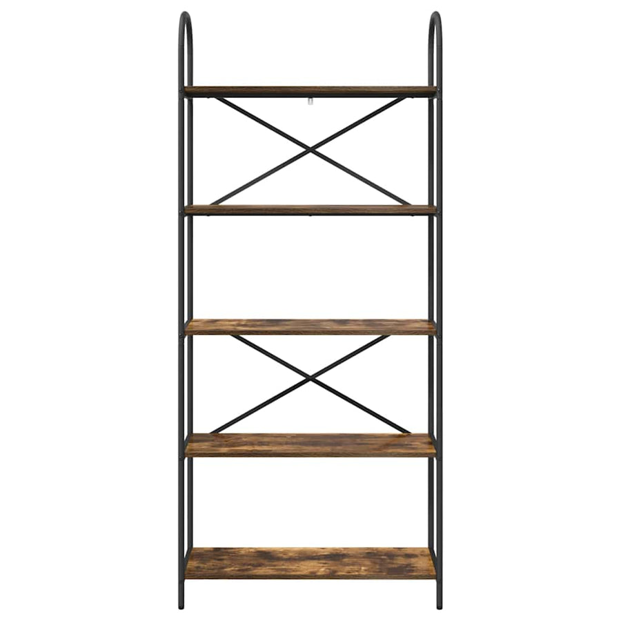 Boekenkast Gerookt eiken 80 x 30 x 183 cm Bewerkt hout
