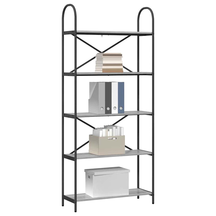Boekenkast Grijs Sonoma 80 x 30 x 183 cm Bewerkt hout