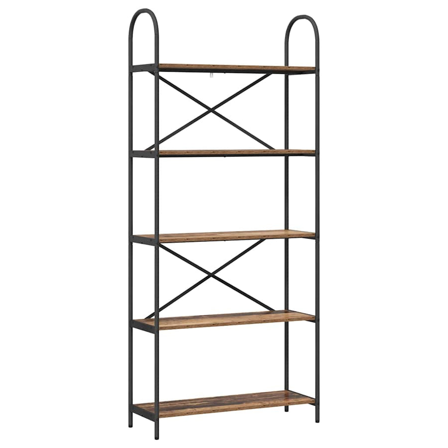 Boekenkast Oudhout 80 x 30 x 183 cm Bewerkt hout