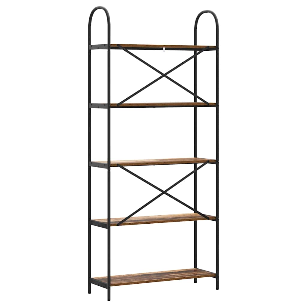 Boekenkast Oudhout 80 x 30 x 183 cm Bewerkt hout