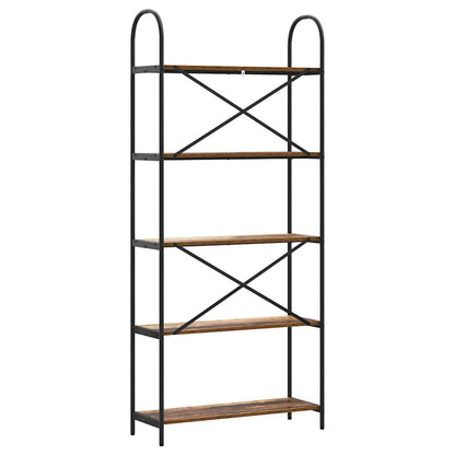 Boekenkast Oudhout 80 x 30 x 183 cm Bewerkt hout