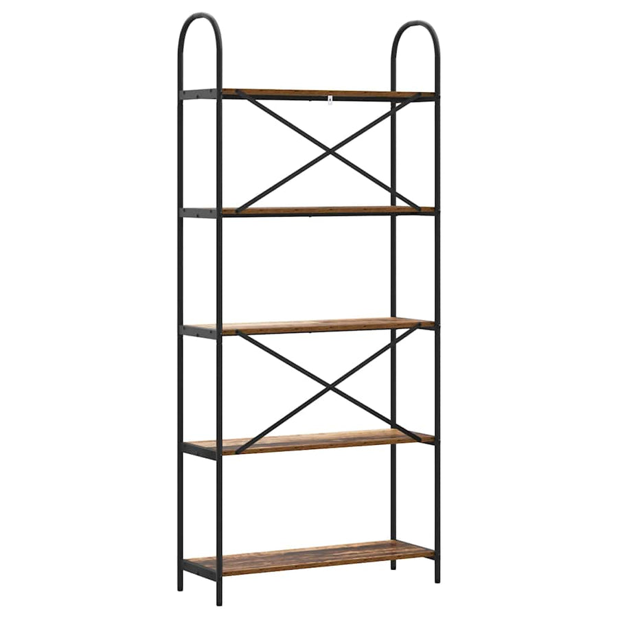 Boekenkast Oudhout 80 x 30 x 183 cm Bewerkt hout