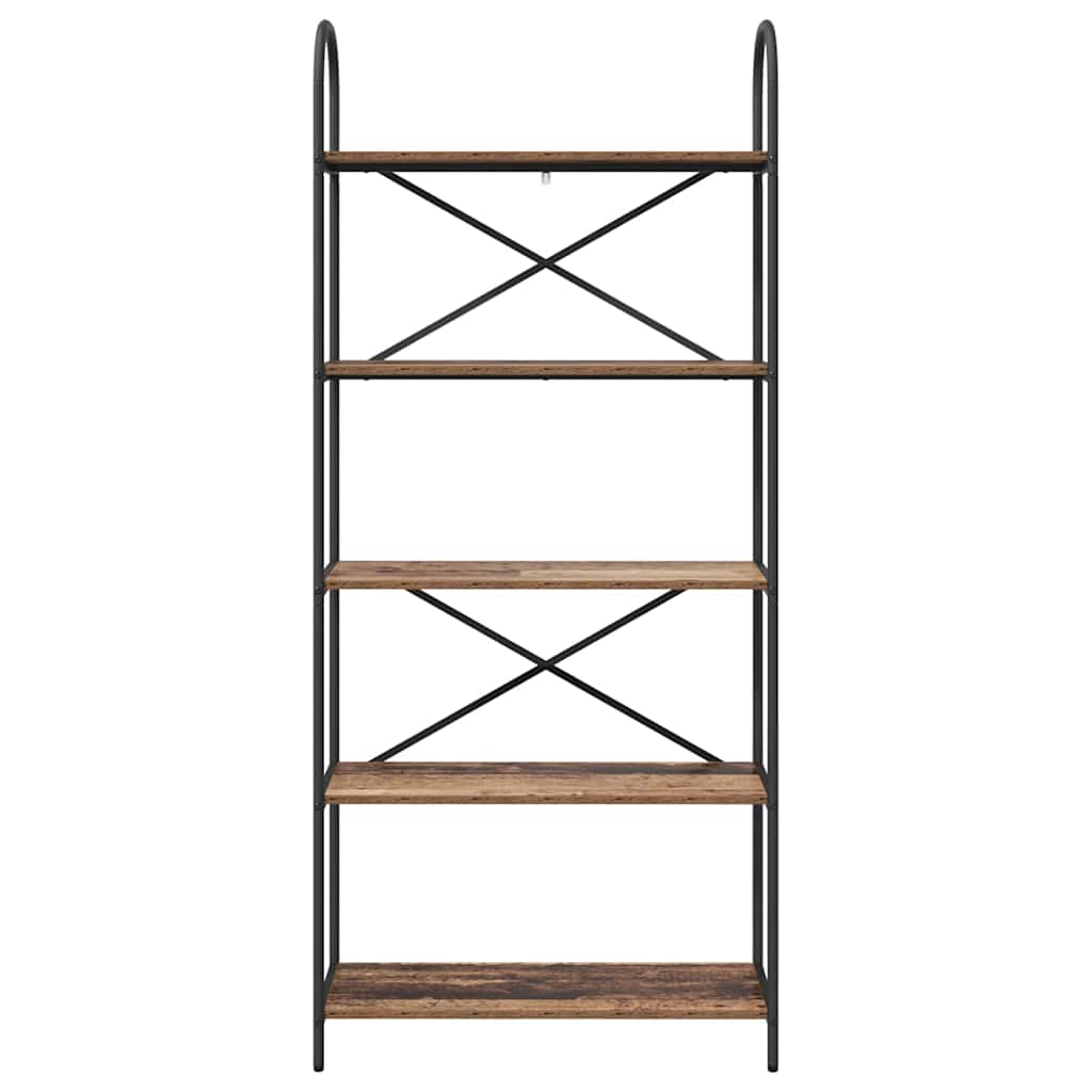 Boekenkast Oudhout 80 x 30 x 183 cm Bewerkt hout