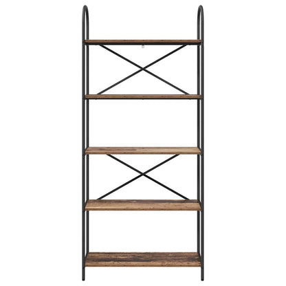 Boekenkast Oudhout 80 x 30 x 183 cm Bewerkt hout