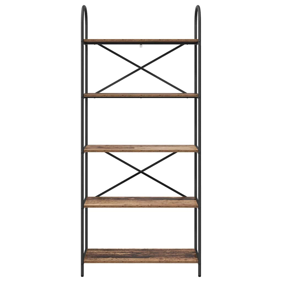 Boekenkast Oudhout 80 x 30 x 183 cm Bewerkt hout