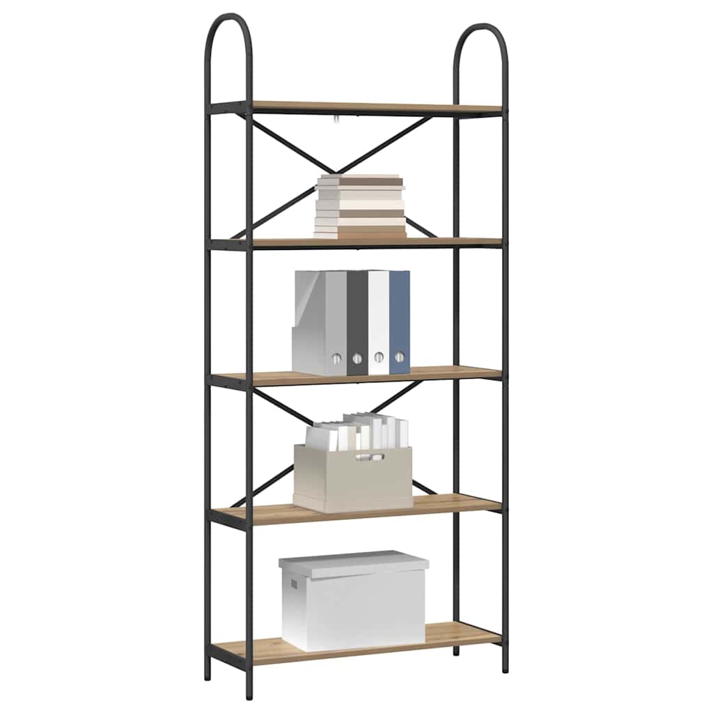 Boekenkast Artisan Eiken 80 x 30 x 183 cm Bewerkt hout