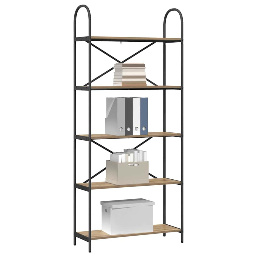 Boekenkast Artisan Eiken 80 x 30 x 183 cm Bewerkt hout