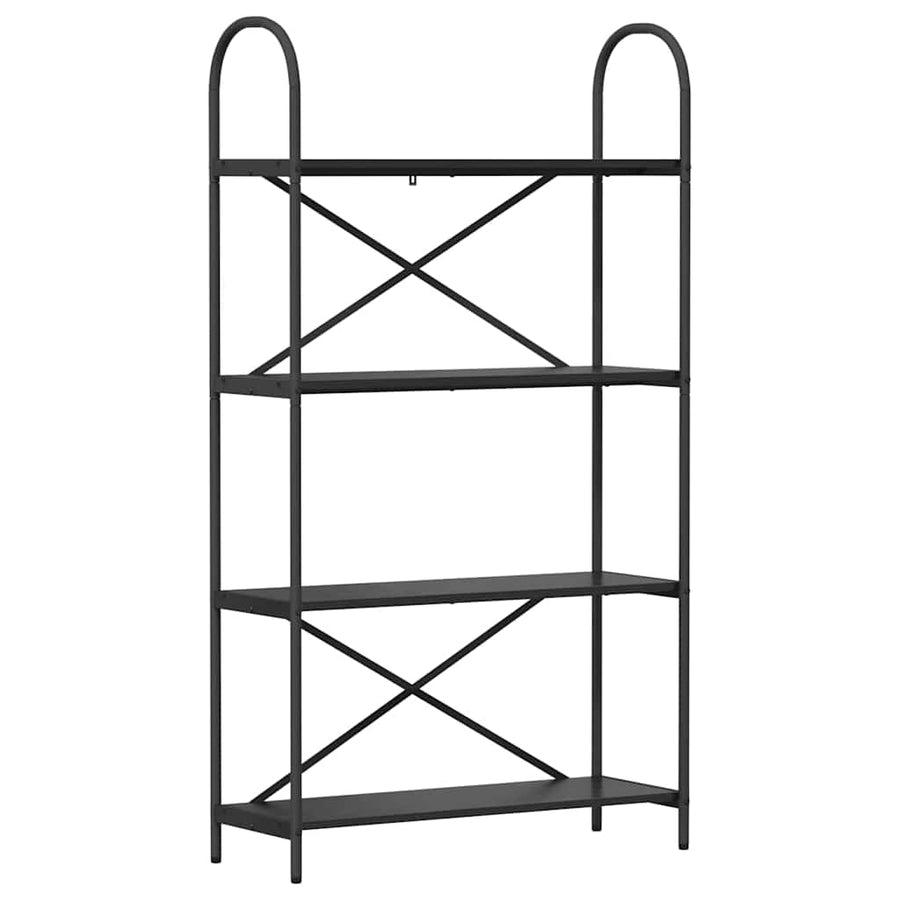 Boekenkast Zwart Eiken 80 x 30 x 146 cm Bewerkt hout