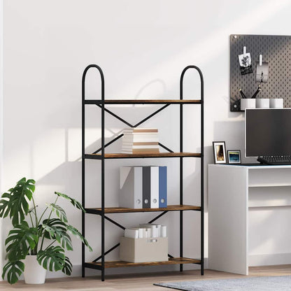 Boekenkast Gerookt eiken 80 x 30 x 146 cm Bewerkt hout