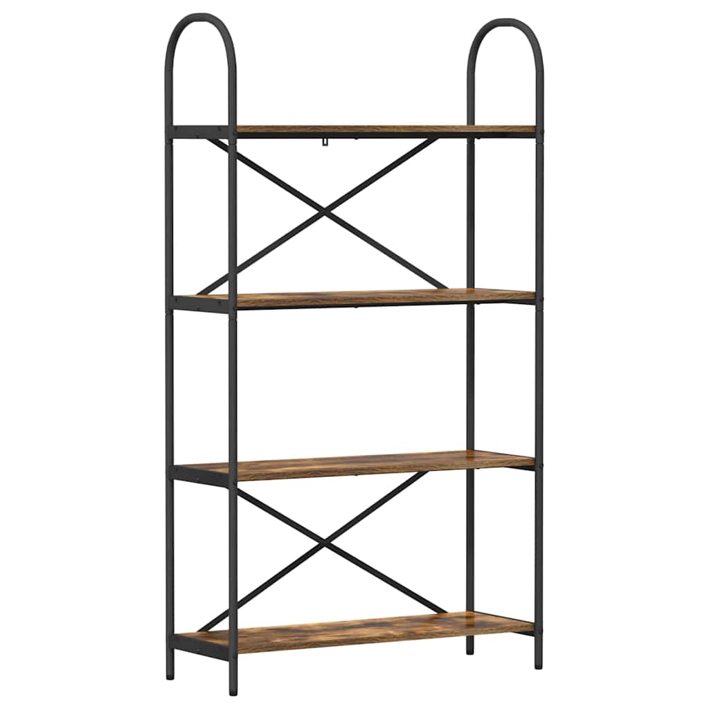 Boekenkast Gerookt eiken 80 x 30 x 146 cm Bewerkt hout