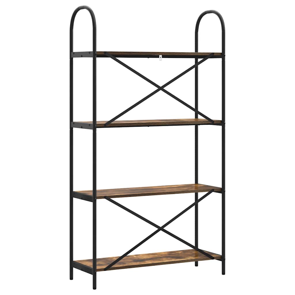 Boekenkast Gerookt eiken 80 x 30 x 146 cm Bewerkt hout