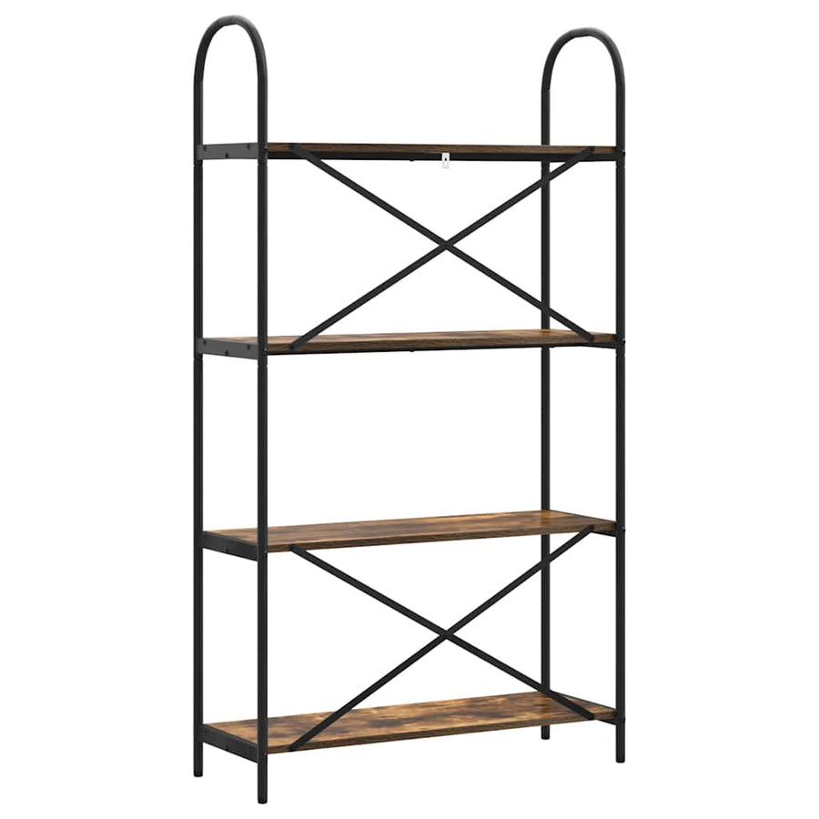 Boekenkast Gerookt eiken 80 x 30 x 146 cm Bewerkt hout