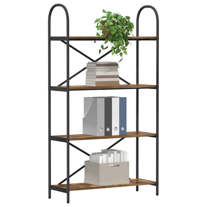 Boekenkast Gerookt eiken 80 x 30 x 146 cm Bewerkt hout