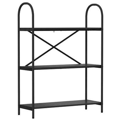 Boekenkast Zwart Eiken 80 x 30 x 109 cm Bewerkt hout