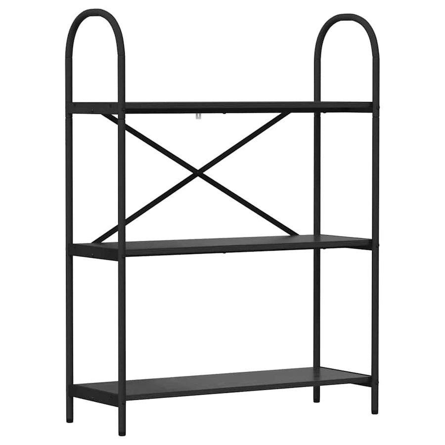 Boekenkast Zwart Eiken 80 x 30 x 109 cm Bewerkt hout