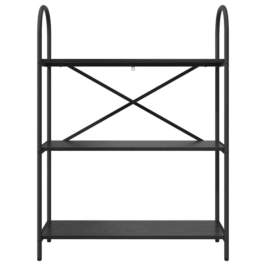 Boekenkast Zwart Eiken 80 x 30 x 109 cm Bewerkt hout
