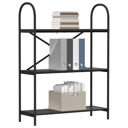 Boekenkast Zwart Eiken 80 x 30 x 109 cm Bewerkt hout