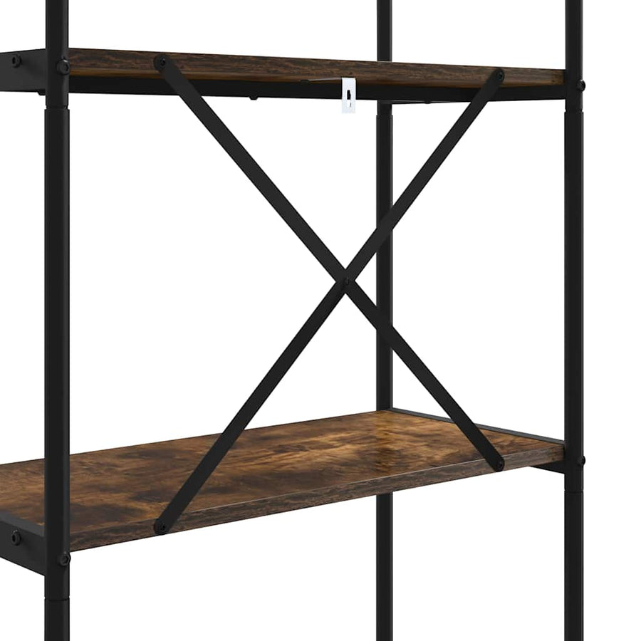 Boekenkast Gerookt eiken 80 x 30 x 109 cm Bewerkt hout