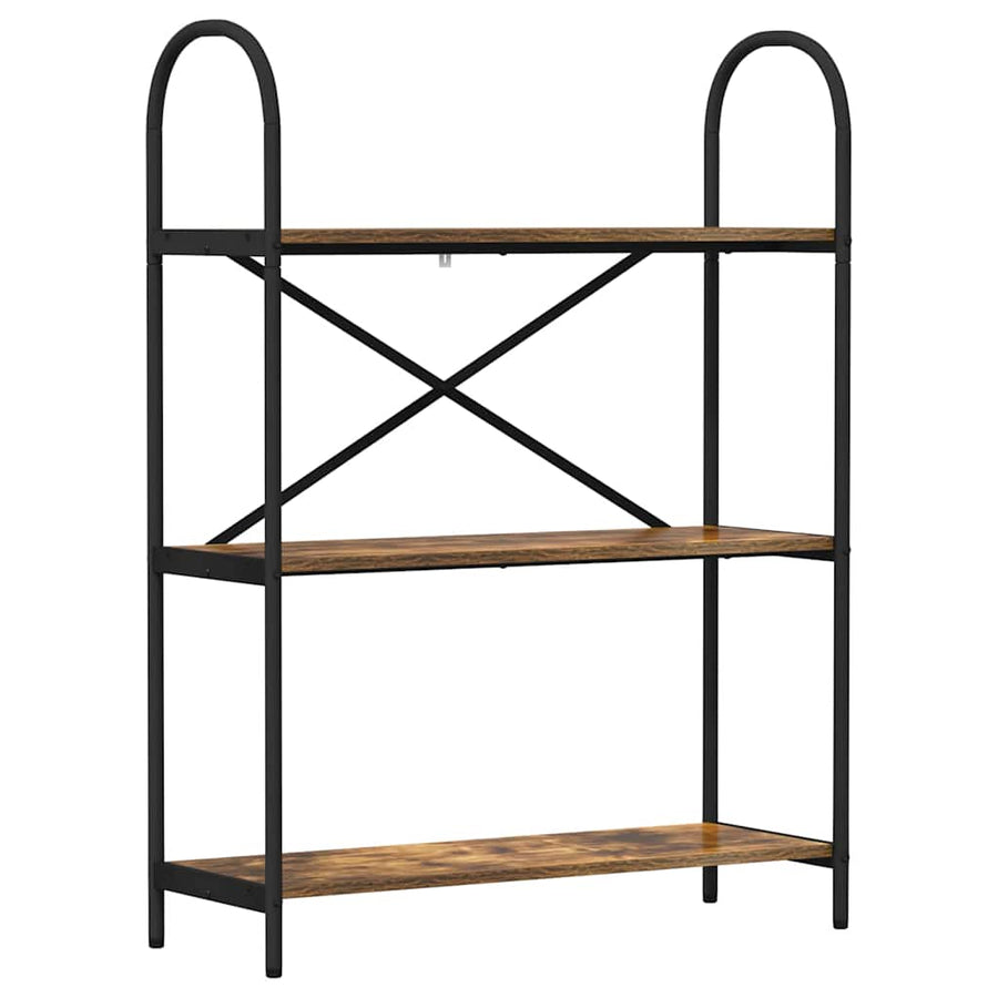 Boekenkast Gerookt eiken 80 x 30 x 109 cm Bewerkt hout