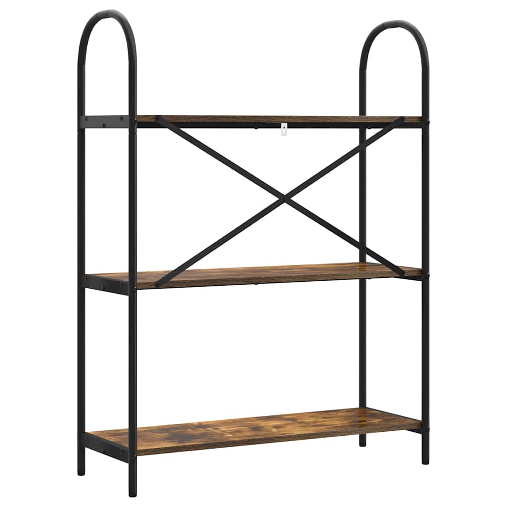 Boekenkast Gerookt eiken 80 x 30 x 109 cm Bewerkt hout