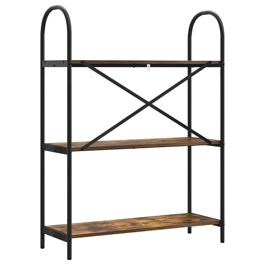 Boekenkast Gerookt eiken 80 x 30 x 109 cm Bewerkt hout
