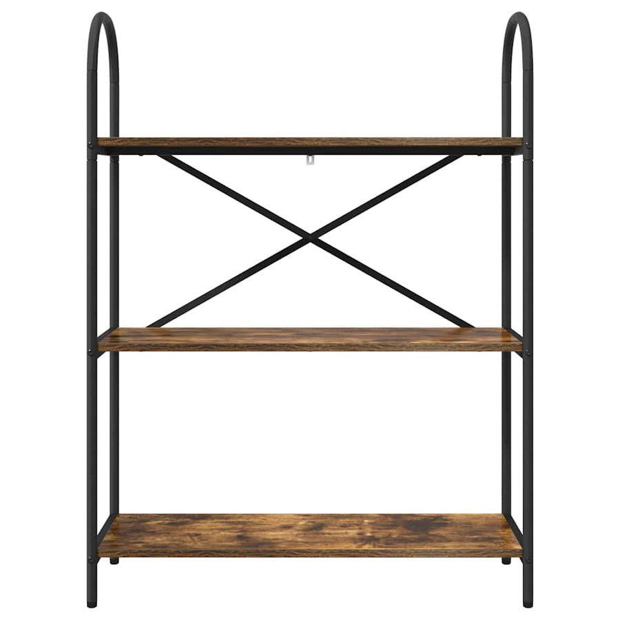 Boekenkast Gerookt eiken 80 x 30 x 109 cm Bewerkt hout