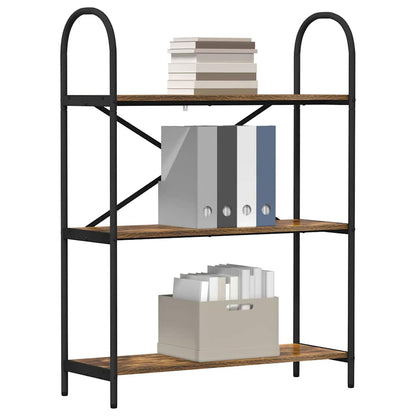 Boekenkast Gerookt eiken 80 x 30 x 109 cm Bewerkt hout