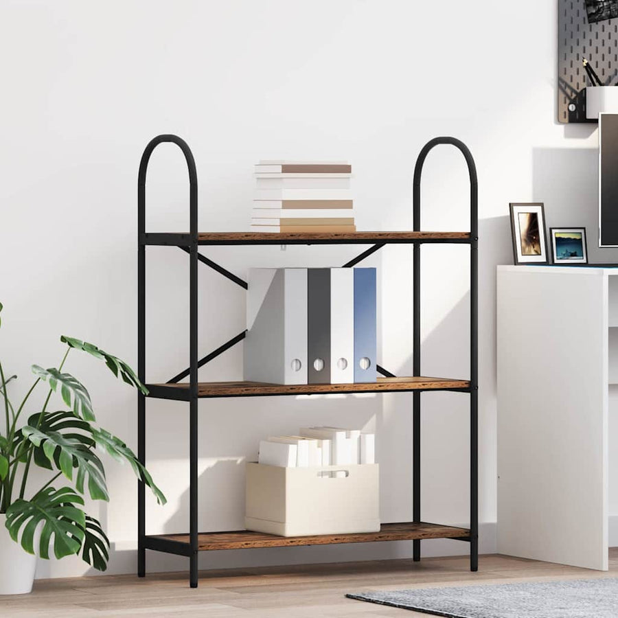 Boekenkast Oudhout 80 x 30 x 109 cm Bewerkt hout