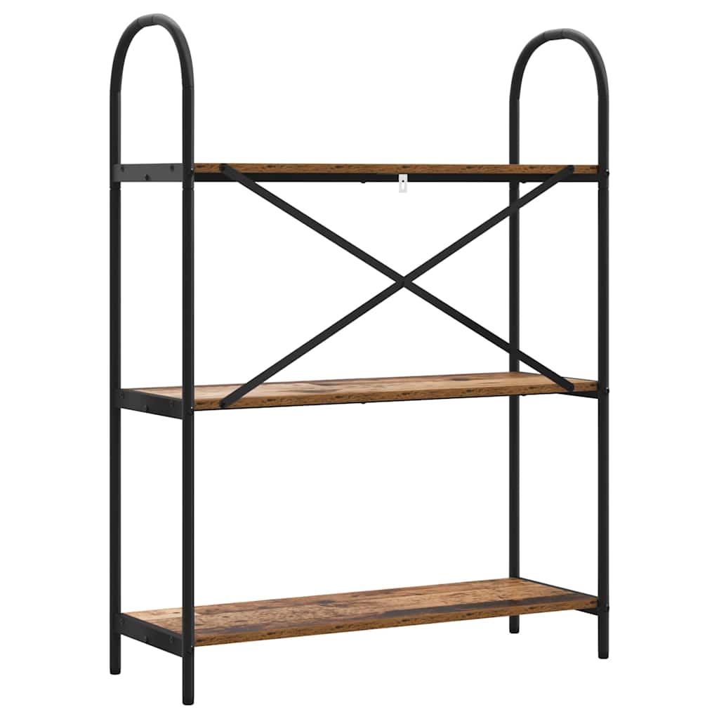 Boekenkast Oudhout 80 x 30 x 109 cm Bewerkt hout