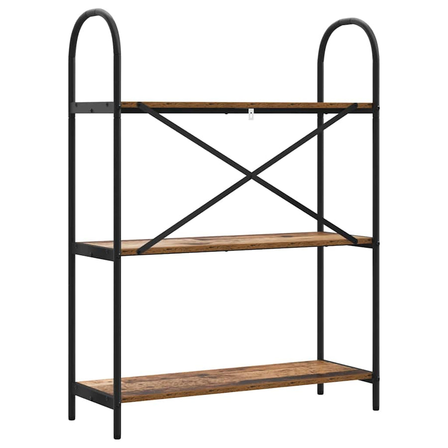 Boekenkast Oudhout 80 x 30 x 109 cm Bewerkt hout