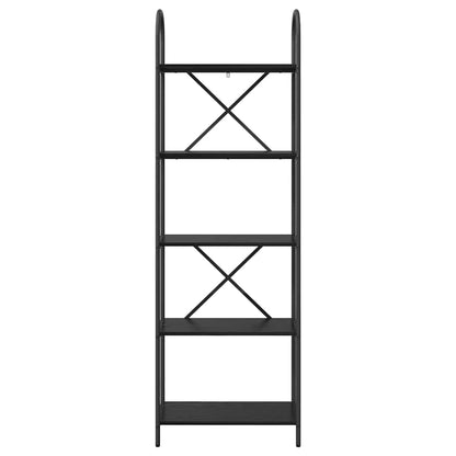 Boekenkast Zwart Eiken 60 x 30 x 183 cm Bewerkt hout