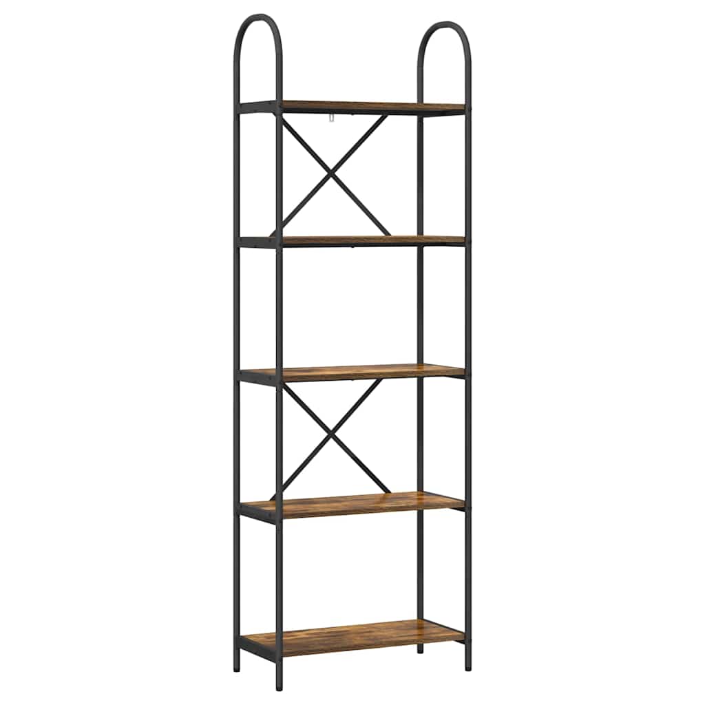 Boekenkast Gerookt eiken 60 x 30 x 183 cm Bewerkt hout