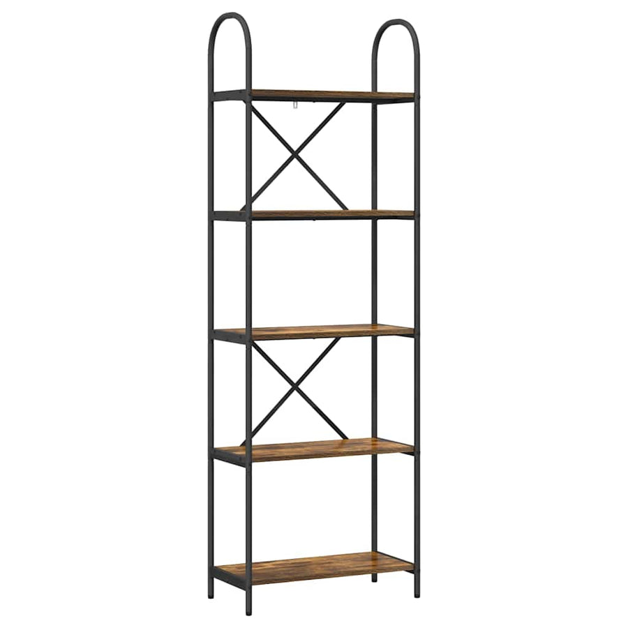 Boekenkast Gerookt eiken 60 x 30 x 183 cm Bewerkt hout