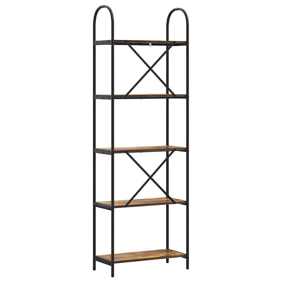 Boekenkast Gerookt eiken 60 x 30 x 183 cm Bewerkt hout