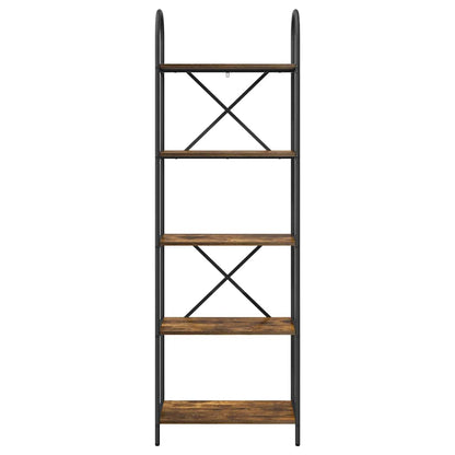 Boekenkast Gerookt eiken 60 x 30 x 183 cm Bewerkt hout