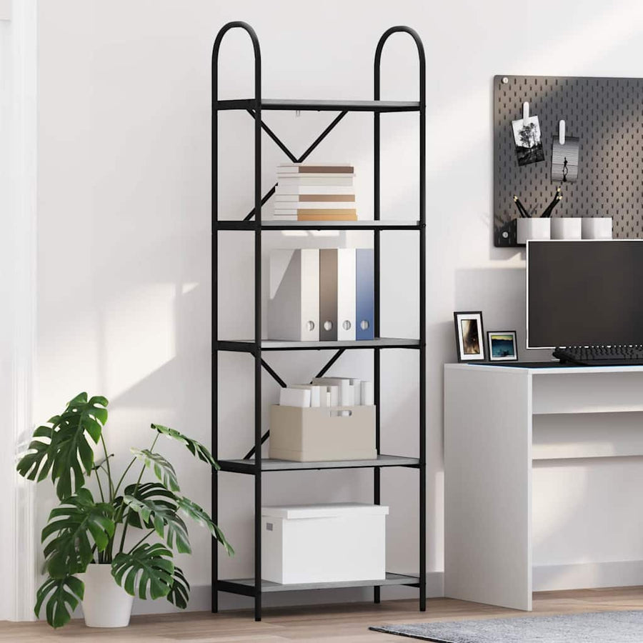 Boekenkast Grijs Sonoma 60 x 30 x 183 cm Bewerkt hout