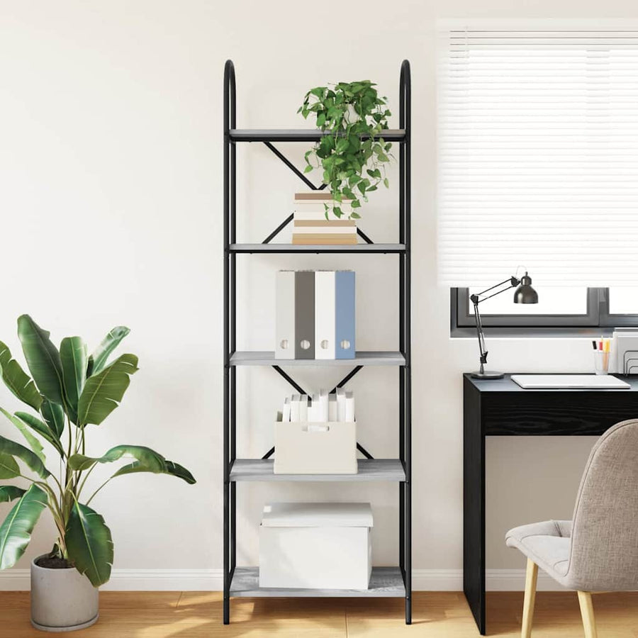 Boekenkast Grijs Sonoma 60 x 30 x 183 cm Bewerkt hout