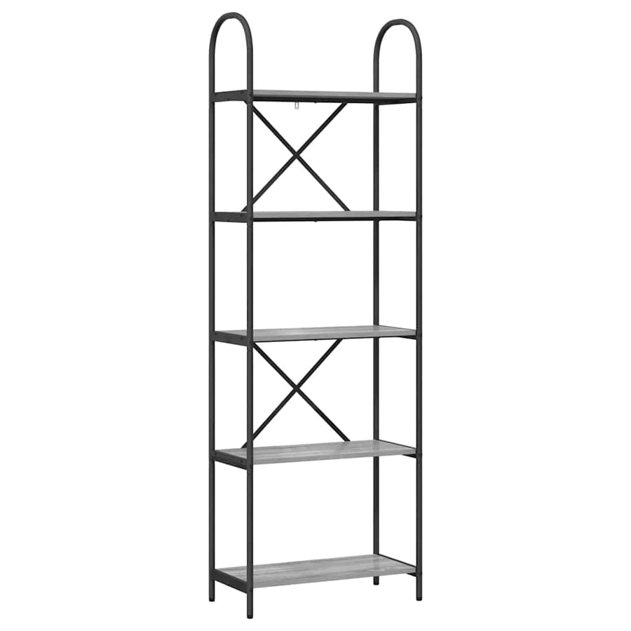 Boekenkast Grijs Sonoma 60 x 30 x 183 cm Bewerkt hout