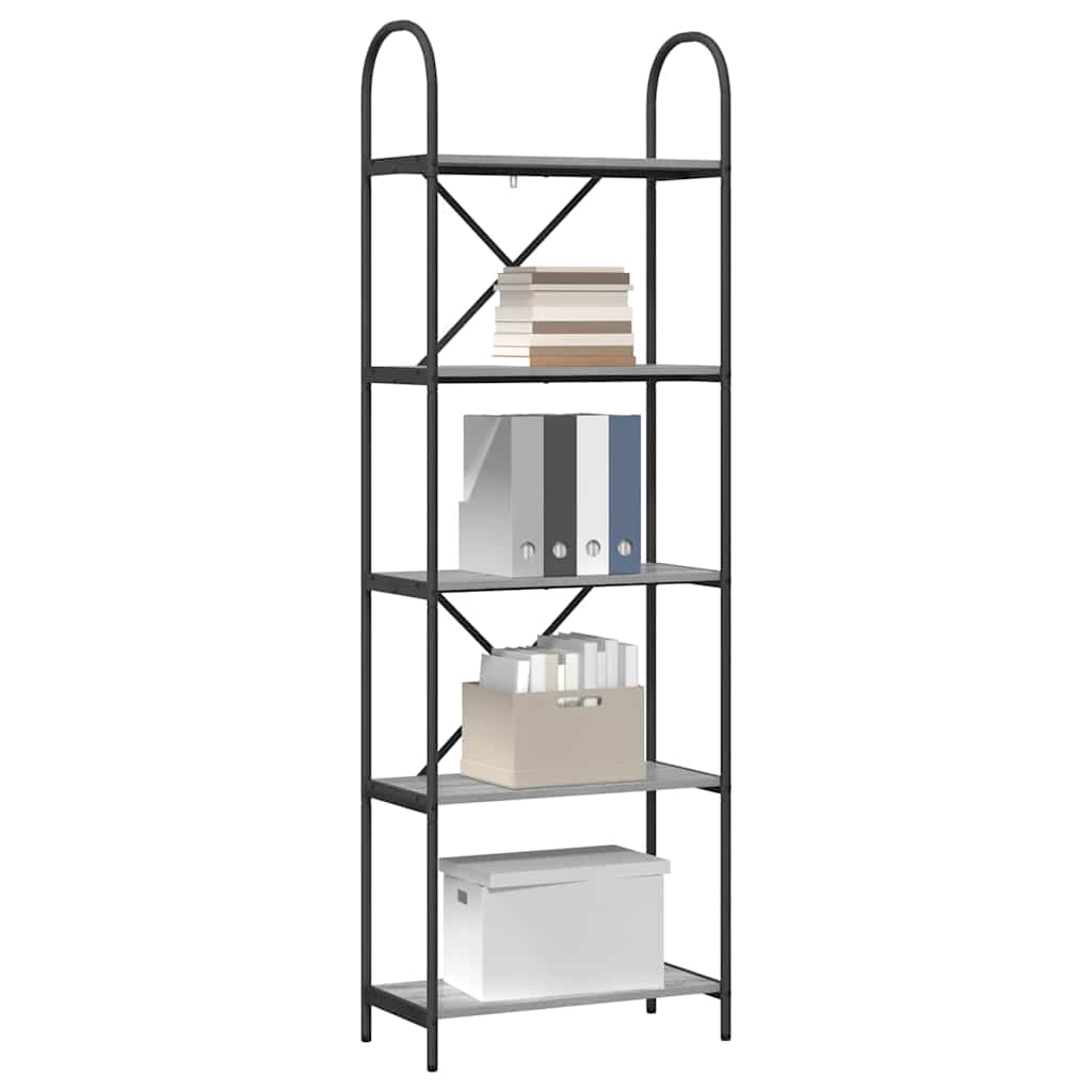 Boekenkast Grijs Sonoma 60 x 30 x 183 cm Bewerkt hout