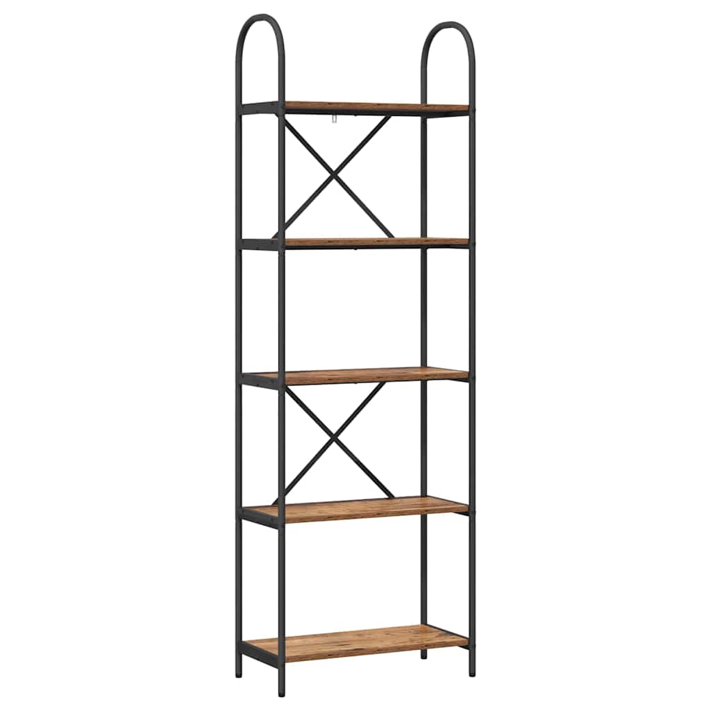 Boekenkast Oud hout 60 x 30 x 183 cm Bewerkt hout