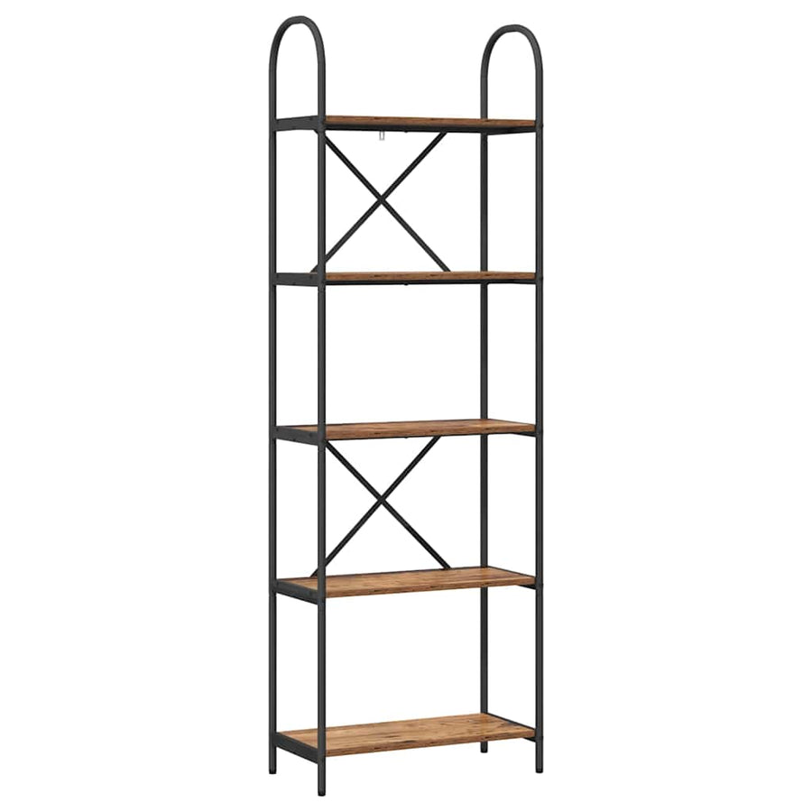 Boekenkast Oud hout 60 x 30 x 183 cm Bewerkt hout