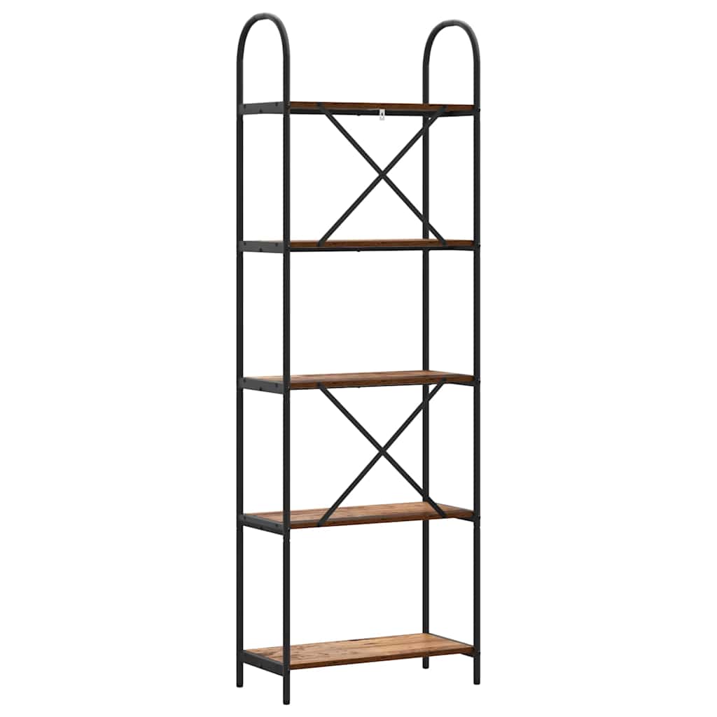 Boekenkast Oud hout 60 x 30 x 183 cm Bewerkt hout