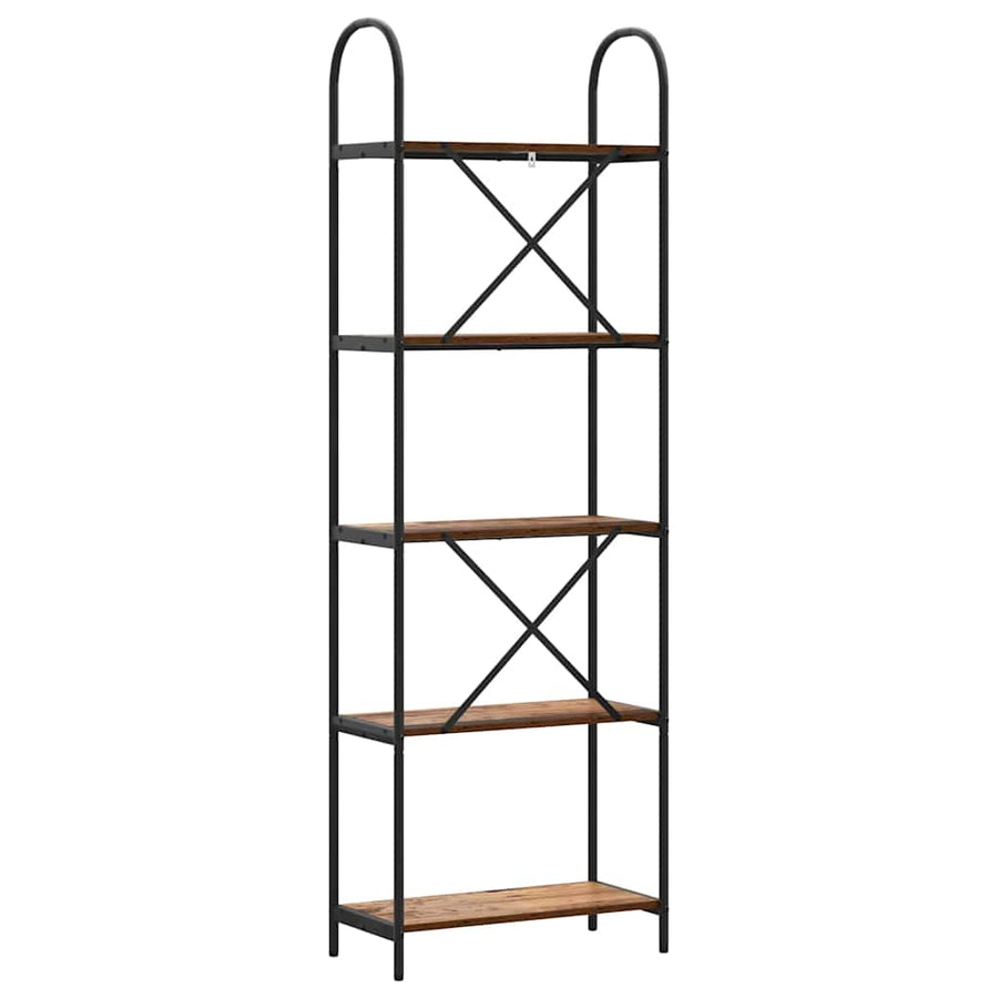 Boekenkast Oud hout 60 x 30 x 183 cm Bewerkt hout