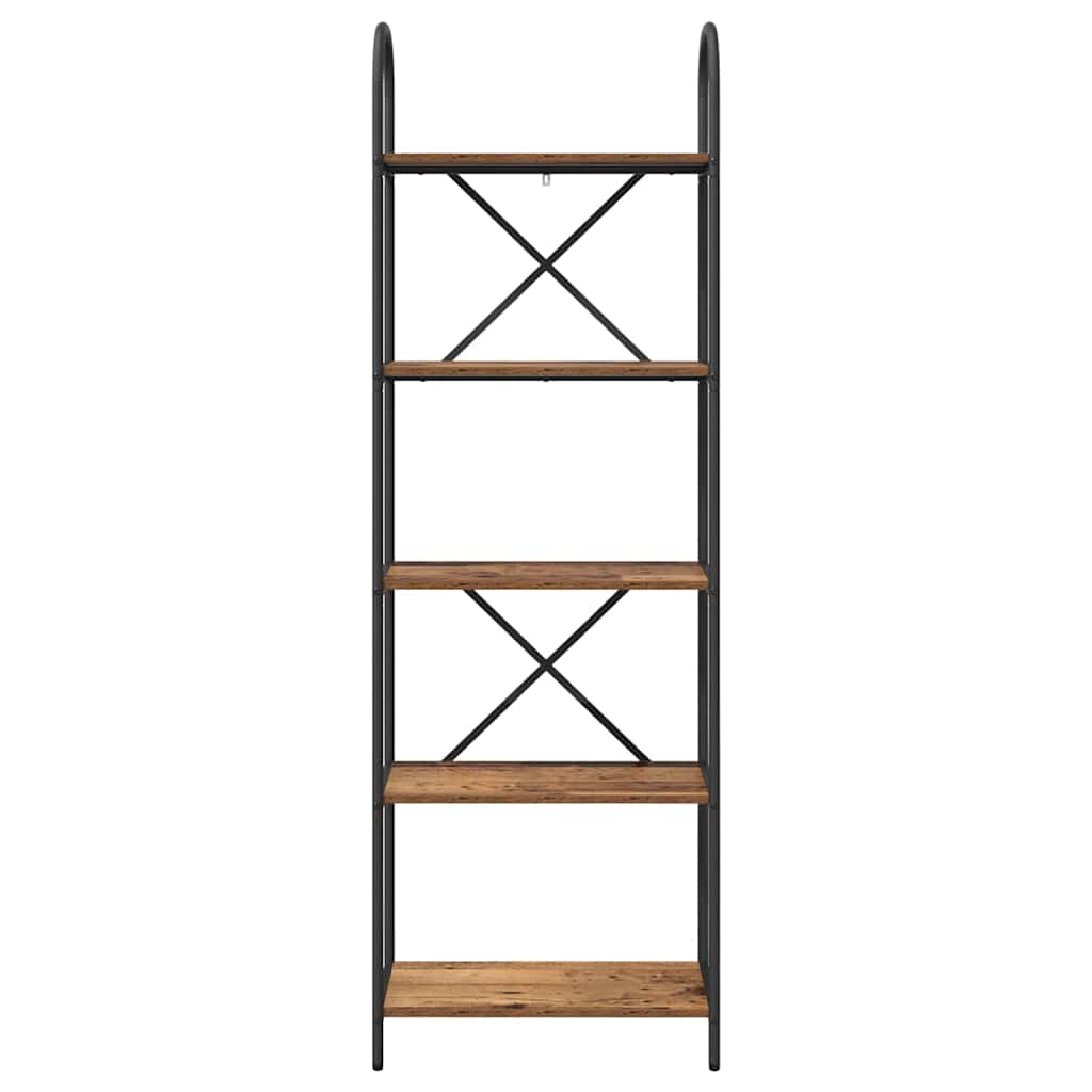 Boekenkast Oud hout 60 x 30 x 183 cm Bewerkt hout