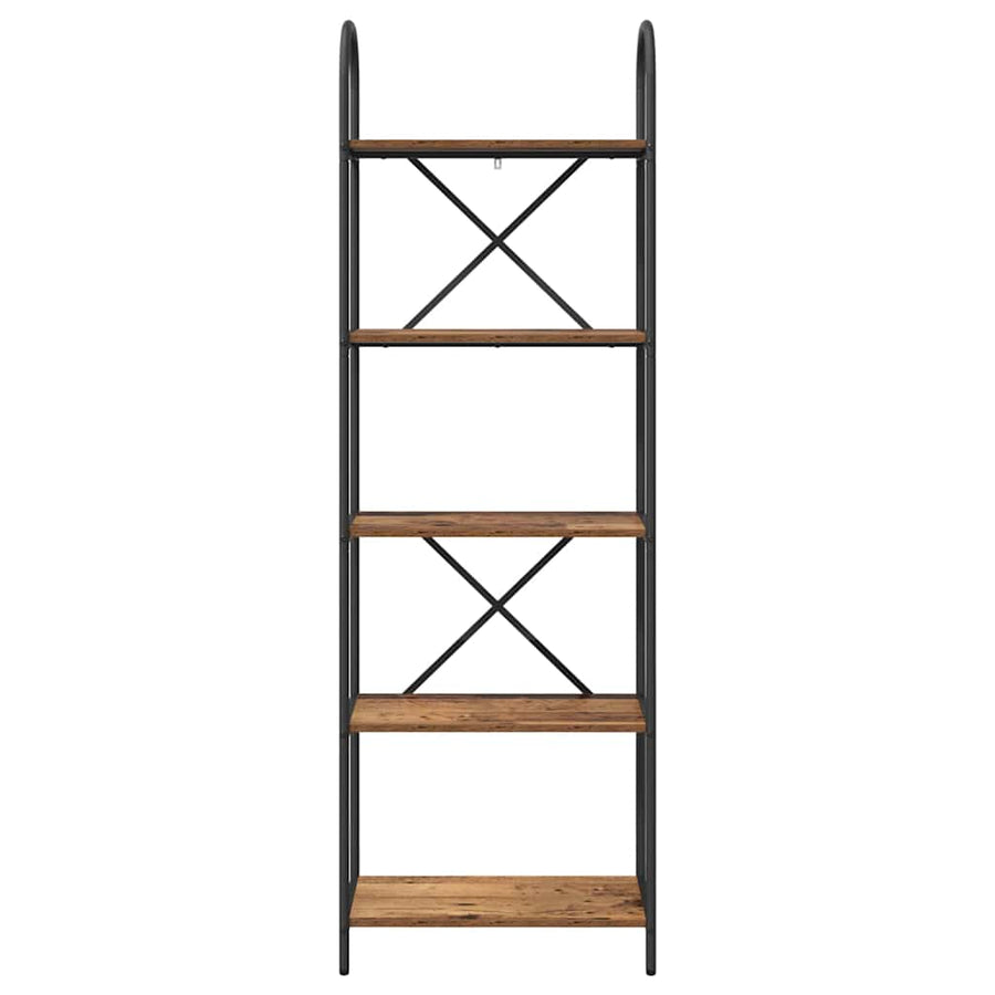 Boekenkast Oud hout 60 x 30 x 183 cm Bewerkt hout