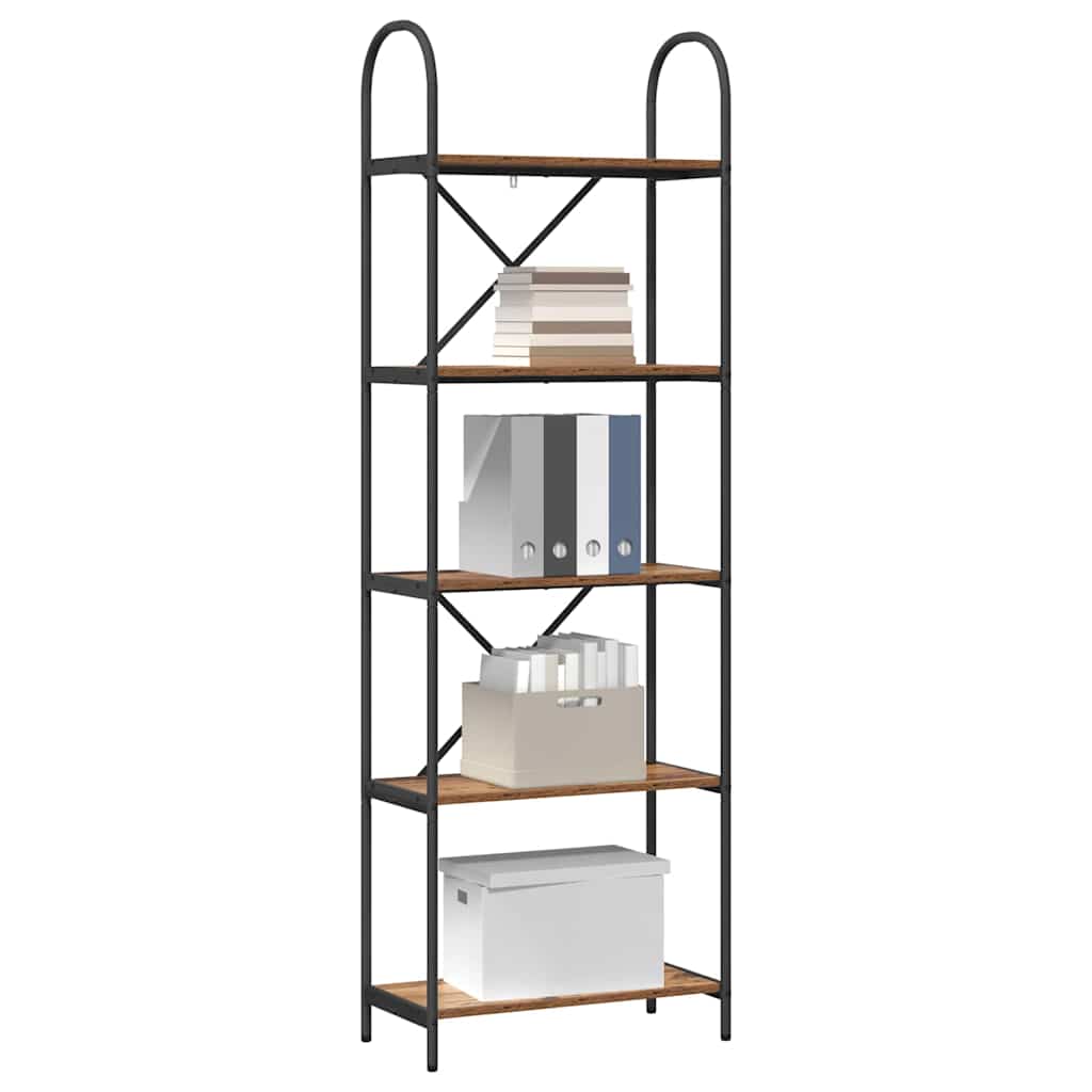 Boekenkast Oud hout 60 x 30 x 183 cm Bewerkt hout