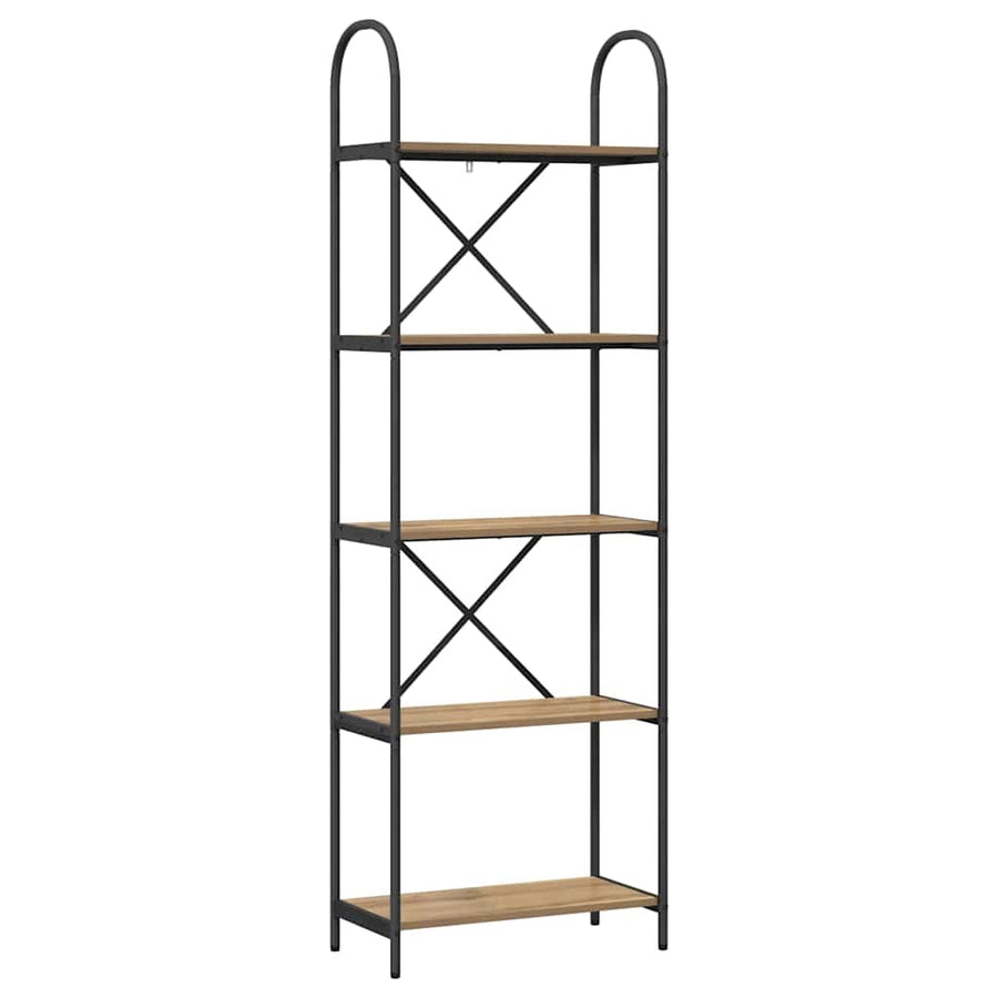 Boekenkast artisanaal eikenkleurig 60 x 30 x 183 cm