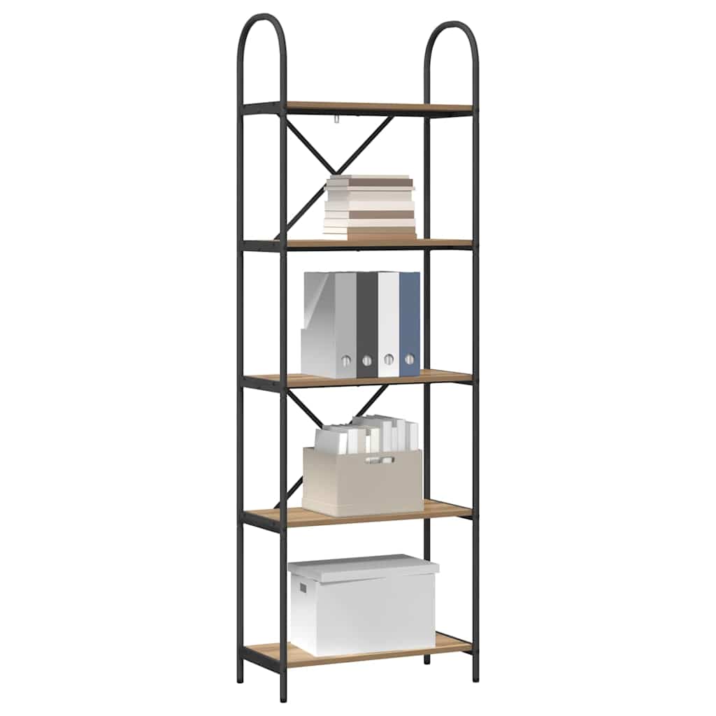 Boekenkast artisanaal eikenkleurig 60 x 30 x 183 cm