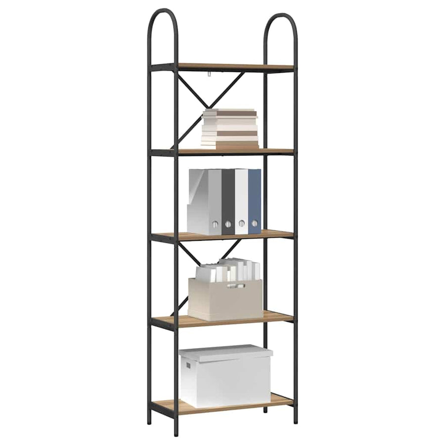 Boekenkast artisanaal eikenkleurig 60 x 30 x 183 cm