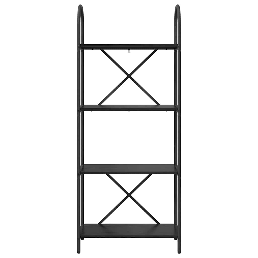 Boekenkast Zwart Eiken 60 x 30 x 146 cm Bewerkt hout